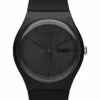 Swatch Black Rebel Black Silicone Quartz Watch
