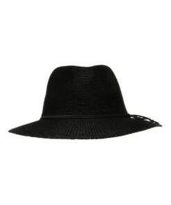 Rigon Wash & Wear Black Fedora Hat RL73