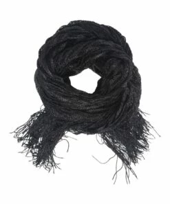 Gregory Ladner Zig Zag Pleated Black Wrap