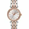 Michael Kors Darci Petite Silver/Rose Stainless Steel Luxury Watch MK3298