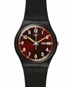 Swatch Sir Red Silicone Quartz Watch