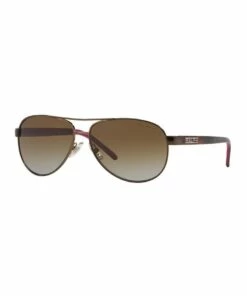 Ralph Lauren Polarised Burgundy Pilot Sunglasses RA4004 348564