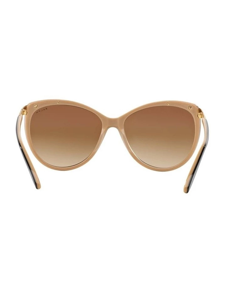 Ralph Lauren Black/Oatmeal Butterfly Sunglasses RA5150 348760 7 Ralph Lauren Black/Oatmeal Butterfly Sunglasses RA5150 348760 - Image 7
