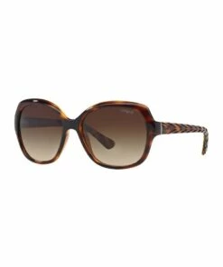 Vogue Striped Dark Havana Square Sunglasses VO2871S 359742