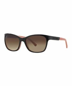 Giorgio Armani Black/Coral Square Sunglasses EA4004 352336