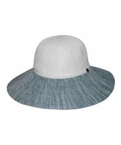 Rigon Alice White/ Blue Capeline Hat RL22