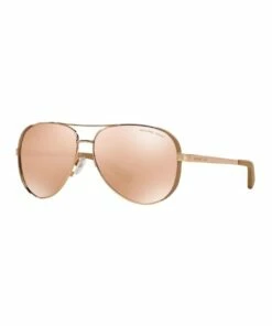Michael Kors Rose Gold Aviator Sunglasses MK5004 370113