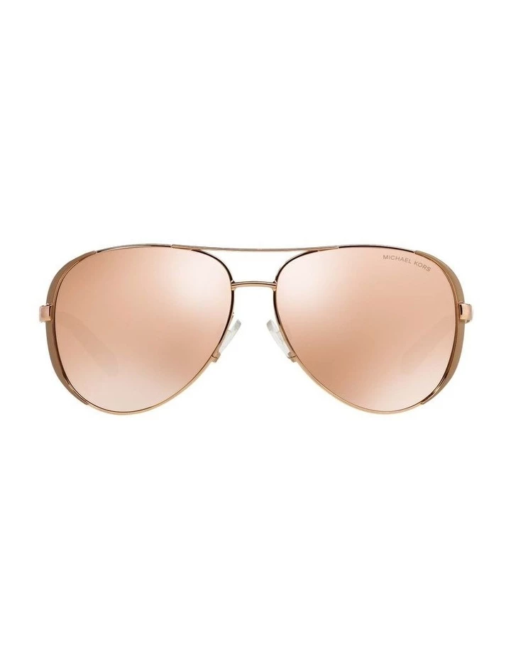 Michael Kors Rose Gold Aviator Sunglasses MK5004 370113 2 Michael Kors Rose Gold Aviator Sunglasses MK5004 370113 - Image 2