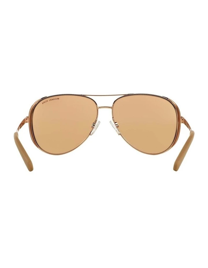 Michael Kors Rose Gold Aviator Sunglasses MK5004 370113 7 Michael Kors Rose Gold Aviator Sunglasses MK5004 370113 - Image 7