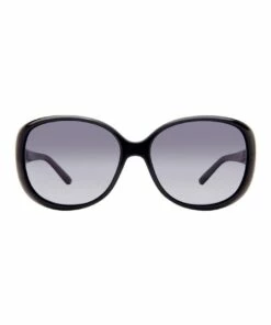 Basque Ava Polarised Black Rectangle Sunglasses 383968