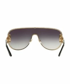 Versace Pale Gold/Black Shield Sunglasses VE2166 386666 -RAY-BAN Online Store 378024490 7 720x928