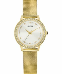Guess Chelsea Gold Stainless Steel Mesh Watch W0647L7