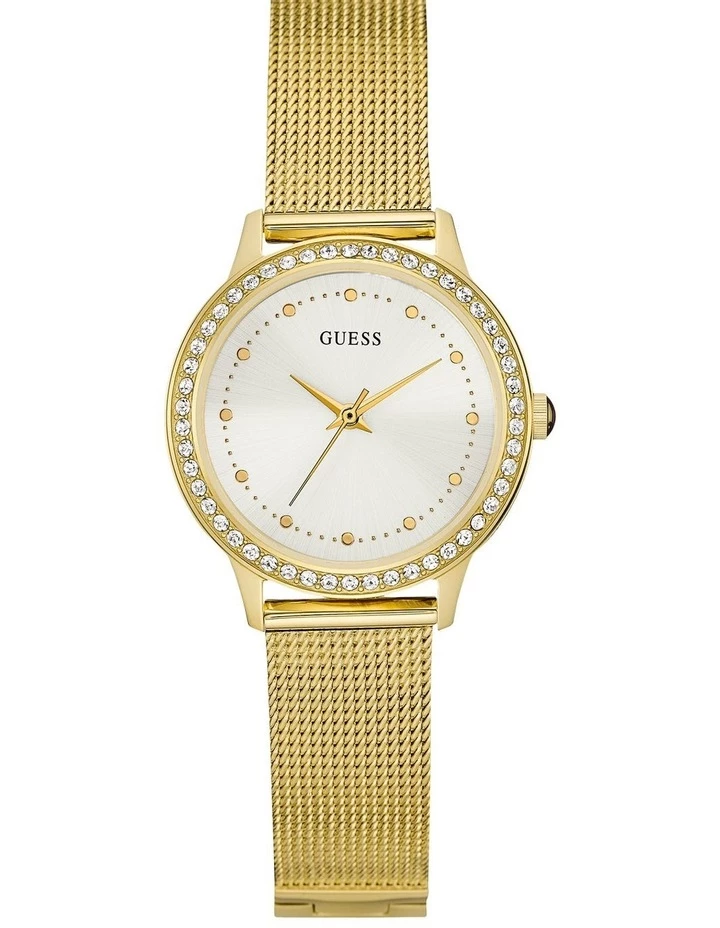 Guess Chelsea Gold Stainless Steel Mesh Watch W0647L7 1 Guess Chelsea Gold Stainless Steel Mesh Watch W0647L7