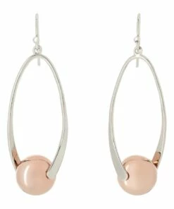 Gregory Ladner Pearl Story Rhodium and Rose Gold Tone Earrings Ger7951M