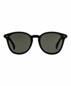 Le Specs Bandwagon Black Round Sunglasses