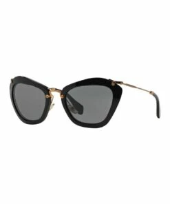 Miu Miu Black Cat Eye Sunglasses MU 10NS 345214