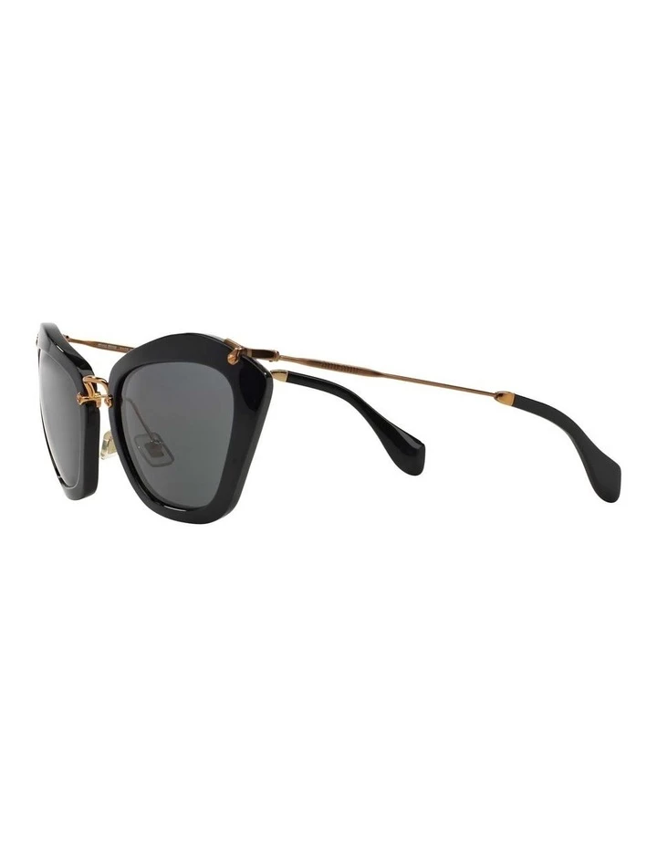 Miu Miu Black Cat Eye Sunglasses MU 10NS 345214 3 Miu Miu Black Cat Eye Sunglasses MU 10NS 345214 - Image 3