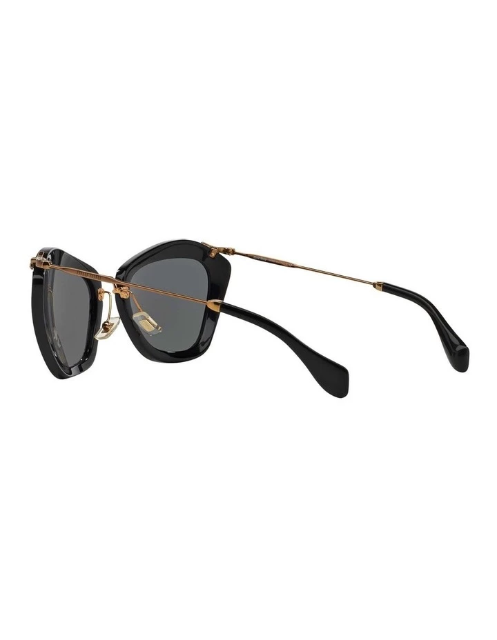 Miu Miu Black Cat Eye Sunglasses MU 10NS 345214 5 Miu Miu Black Cat Eye Sunglasses MU 10NS 345214 - Image 5