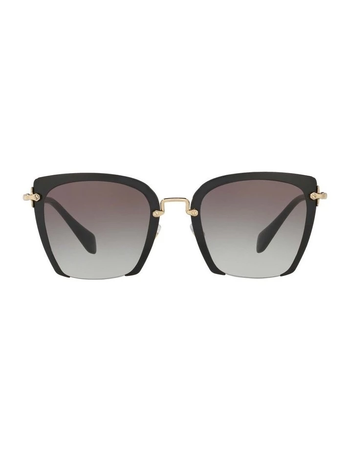 Miu Miu Black Square Sunglasses MU 52RS 390934 2 Miu Miu Black Square Sunglasses MU 52RS 390934 - Image 2