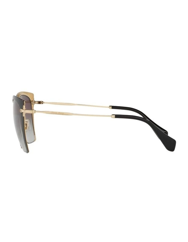 Miu Miu Black Square Sunglasses MU 52RS 390934 4 Miu Miu Black Square Sunglasses MU 52RS 390934 - Image 4