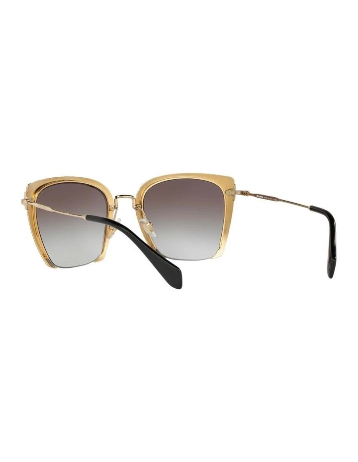 Miu Miu Black Square Sunglasses MU 52RS 390934 6 Miu Miu Black Square Sunglasses MU 52RS 390934 - Image 6