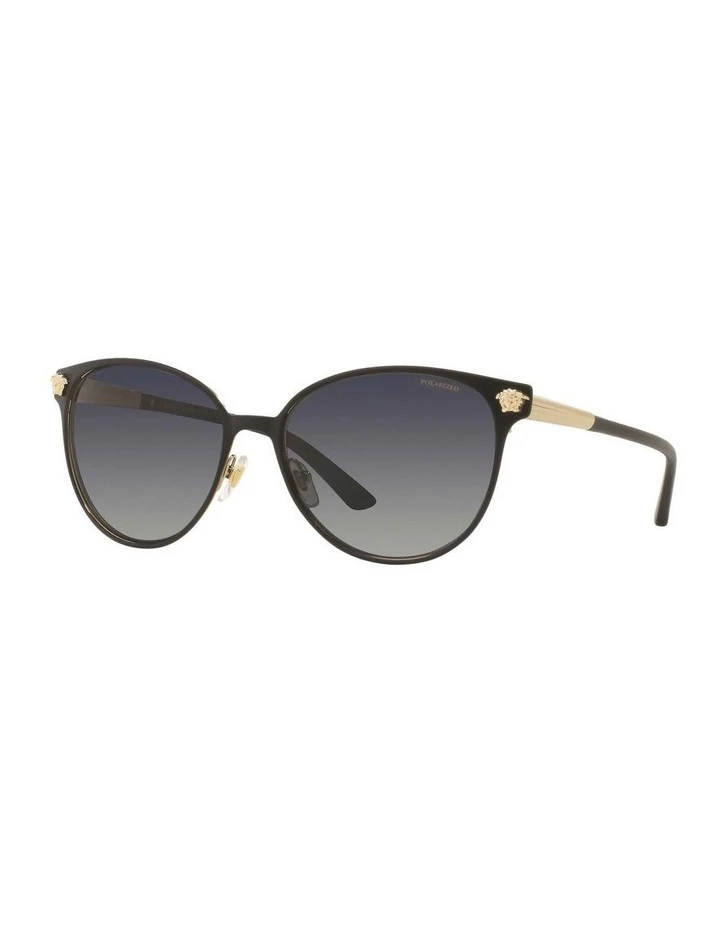 Versace Polarised Black Round Sunglasses VE2168 391934 1 Versace Polarised Black Round Sunglasses VE2168 391934