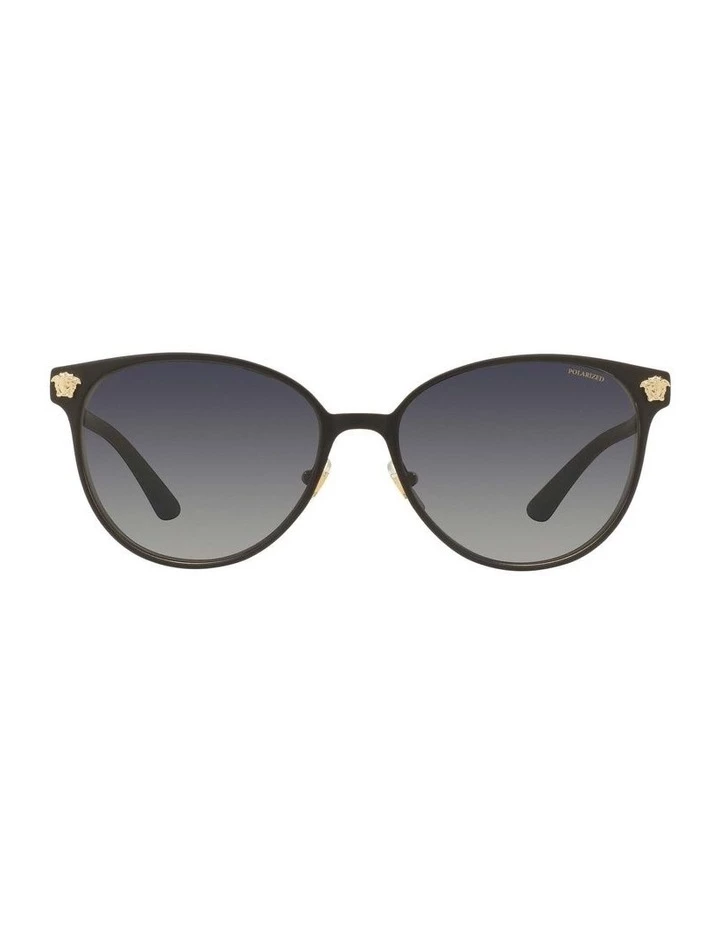 Versace Polarised Black Round Sunglasses VE2168 391934 2 Versace Polarised Black Round Sunglasses VE2168 391934 - Image 2