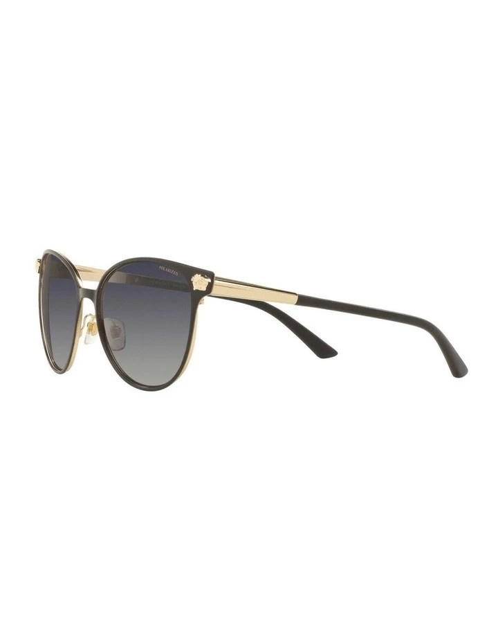 Versace Polarised Black Round Sunglasses VE2168 391934 3 Versace Polarised Black Round Sunglasses VE2168 391934 - Image 3