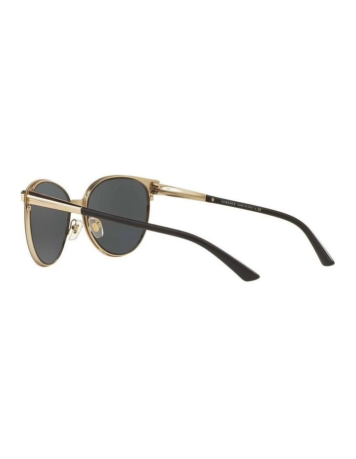 Versace Polarised Black Round Sunglasses VE2168 391934 5 Versace Polarised Black Round Sunglasses VE2168 391934 - Image 5
