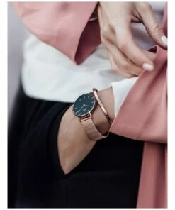 Daniel Wellington Petite Melrose 32mm Black/Rose Gold Stainless Steel Quartz Watch -RAY-BAN Online Store 518623300 6 2 720x928