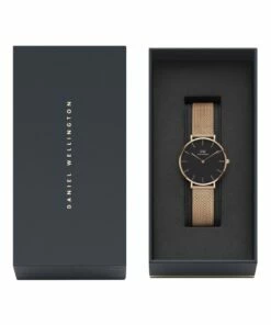 Daniel Wellington Petite Melrose 32mm Black/Rose Gold Stainless Steel Quartz Watch -RAY-BAN Online Store 518623300 7 720x928