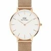 Daniel Wellington Petite Melrose 32mm White/Rose Gold Stainless Steel Quartz Watch