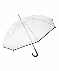 Shelta See Through Long Auto Open Black Umbrella