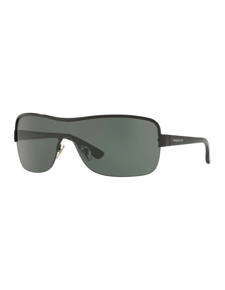 Sunglass Hut Collection Black Shield Sunglasses HU1003 409038 1 Sunglass Hut Collection Black Shield Sunglasses HU1003 409038