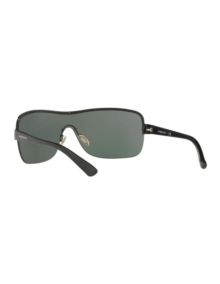 Sunglass Hut Collection Black Shield Sunglasses HU1003 409038 6 Sunglass Hut Collection Black Shield Sunglasses HU1003 409038 - Image 6