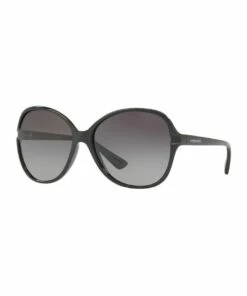 Sunglass Hut Collection Polarised Black Oval Sunglasses HU2001 409069
