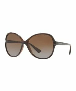 Sunglass Hut Collection Polarised Brown Oval Sunglasses HU2001 409070