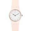 Swatch Pinkbelle Pink Silicone Quartz Watch