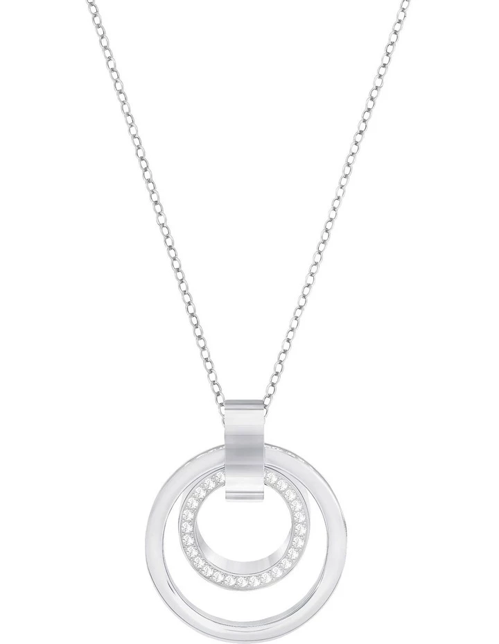 Swarovski Hollow Pendant Silver Necklace 1 Swarovski Hollow Pendant Silver Necklace