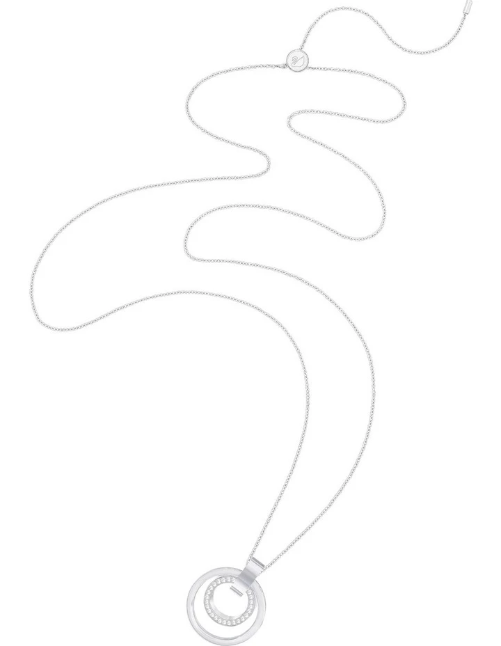 Swarovski Hollow Pendant Silver Necklace 2 Swarovski Hollow Pendant Silver Necklace - Image 2