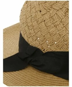 Gregory Ladner Woven Natural Featured Hood Plain Brim And Contrast Band Summer Hat -RAY-BAN Online Store 535714570 4 720x928