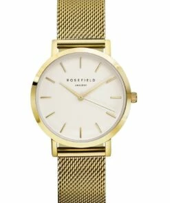 Rosefield Tribeca White Dial 33MM Rose Gold Stainless Steel Analog Watch TWR-T50