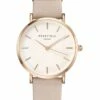 Rosefield West Village Light Pink Suede Leather Analog Watch
