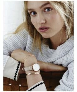 Rosefield West Village Light Pink Suede Leather Analog Watch -RAY-BAN Online Store 550017820 4 720x928