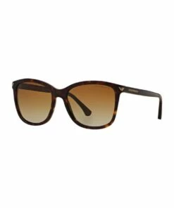 Giorgio Armani Polarised Tortoise Square Sunglasses EA4060F 387580