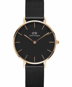 Daniel Wellington Petite Ashfield 32mm Black/Rose Gold Stainless Steel Quartz Watch