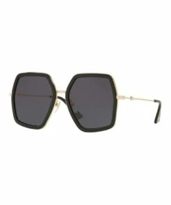 GUCCI Black Square Sunglasses GG0106S 409507