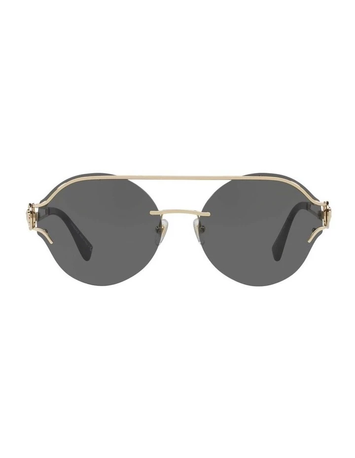 Versace Gold Rimless Round Sunglasses VE2184 410651 2 Versace Gold Rimless Round Sunglasses VE2184 410651 - Image 2