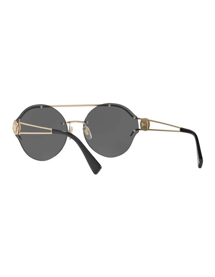 Versace Gold Rimless Round Sunglasses VE2184 410651 6 Versace Gold Rimless Round Sunglasses VE2184 410651 - Image 6
