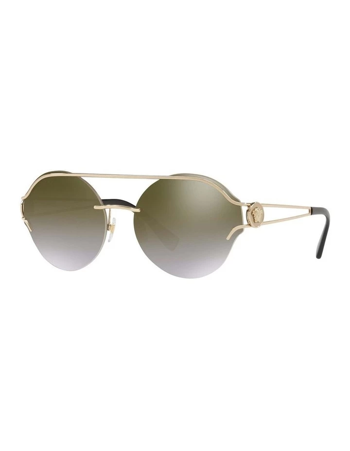 Versace Gold Rimless Round Sunglasses VE2184 410652 1 Versace Gold Rimless Round Sunglasses VE2184 410652
